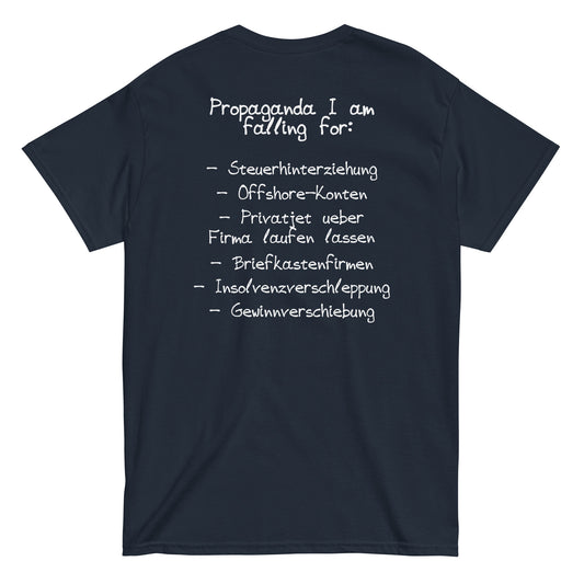 Propaganda I am falling for T-shirt (BACKPRINT)